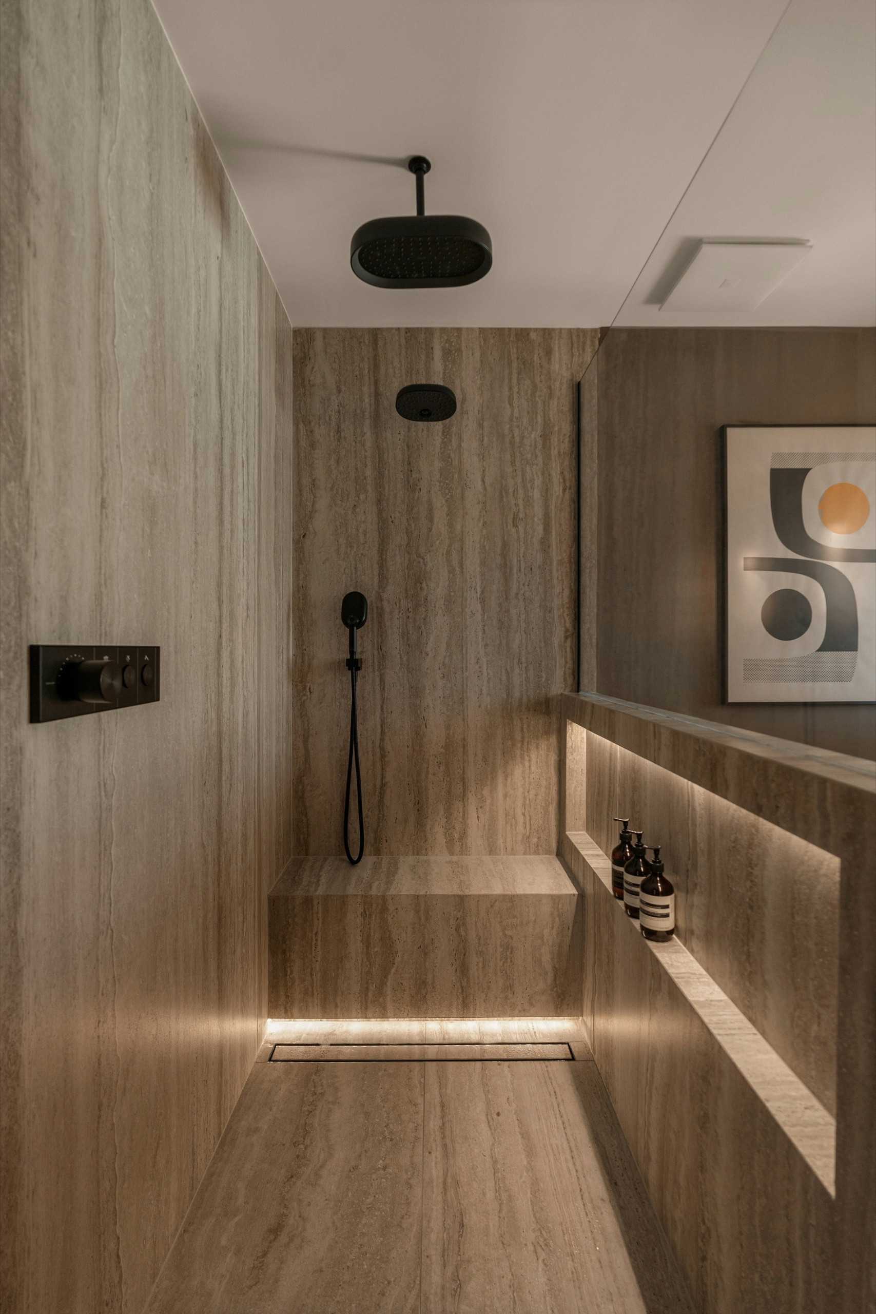 Detail einer modernen Dusche