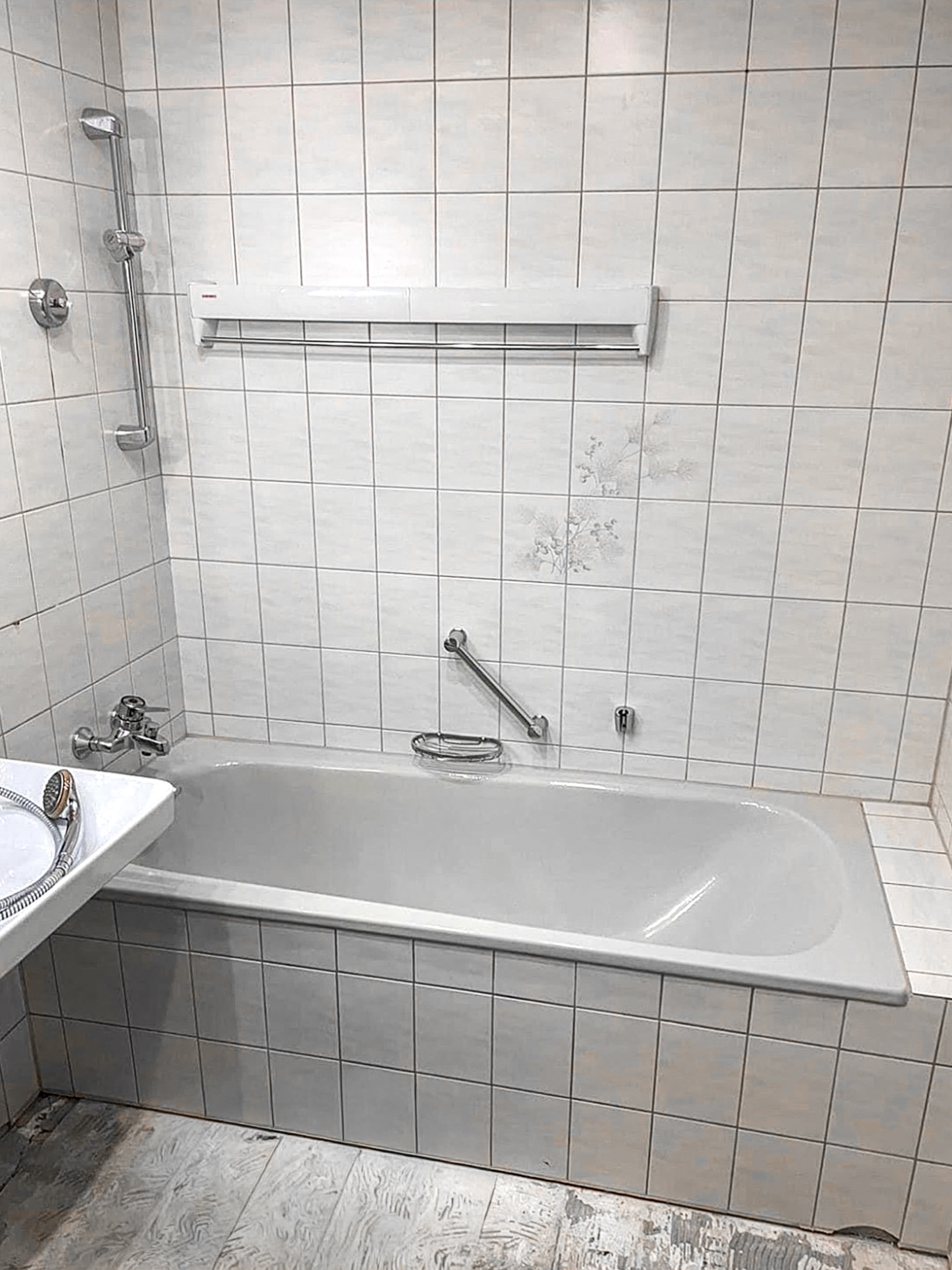 Vorher: Heizplatte integriert